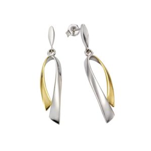 Vivance Paar Ohrstecker »925/- Sterling Silber bicolor«