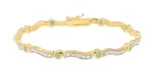 Vivance Silberarmband »emerald & diamond«
