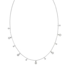 Zeeme Collierkettchen »Halskette Silber 925 rhodiniert Zirkonia«