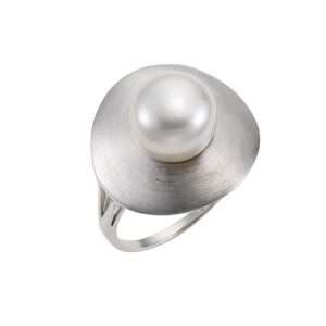 Zeeme Fingerring »925 Silber Perle weiß«