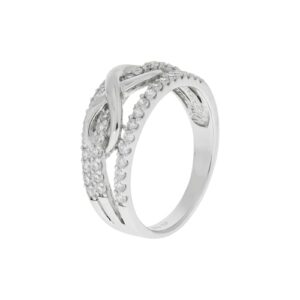 Zeeme Fingerring »925/- Sterling Silber mattiert Zirkonia«