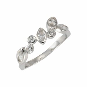 Zeeme Fingerring »925/- Sterling Silber rhod. Zirkonia«