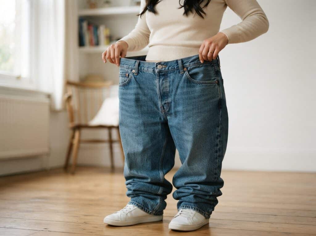 Jeans zu weit
