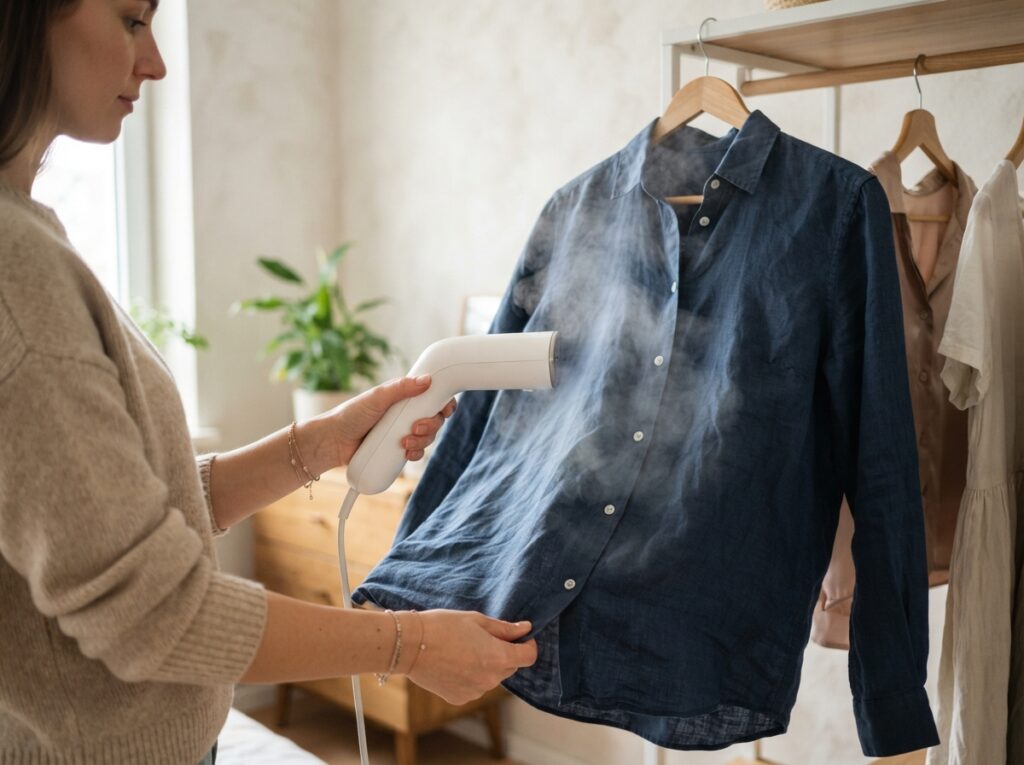 Kleidung entknittern ohne Bügeleisen
